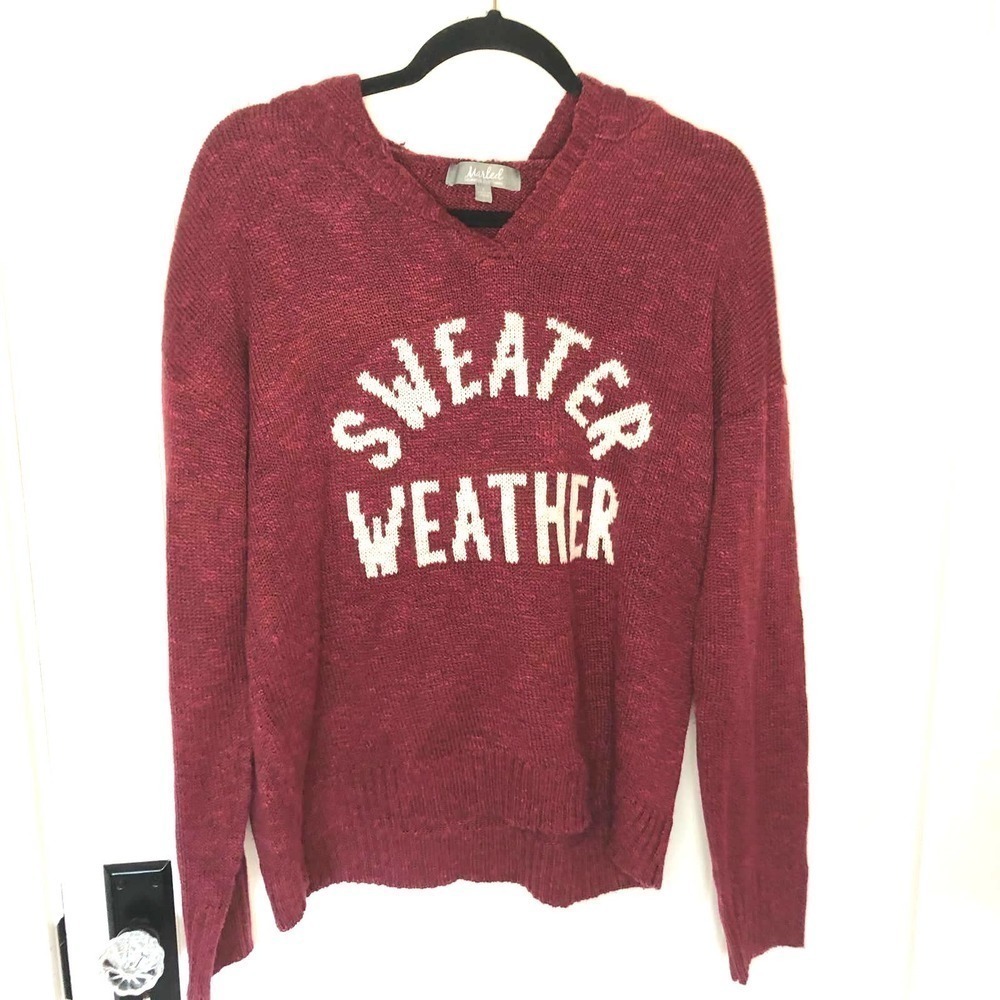 Marled Sweater Weather Hooded Sweater SZ L​​​​​